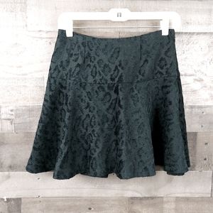 Free People Chenille Cheetah Mini Skirt